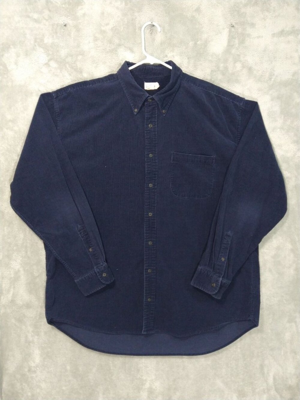 J Crew Shirt Mens XLT Blue Corduroy Oarsman Long Sleeve Button Down Vintage